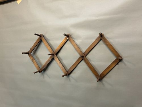 C19th Oak Coat & Hat Rack