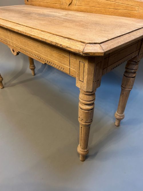 VICTORIAN OAK HALL SERVING TABLE - ADDITIONAL PHOTO 2