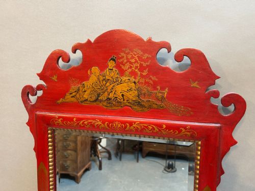 CHINOISERIE LACQUERED WALL MIRROR - ADDITIONAL PHOTO 2