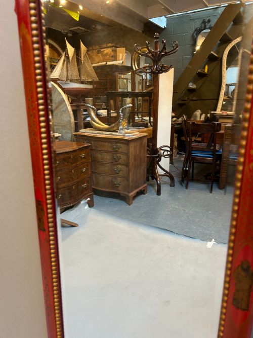 CHINOISERIE LACQUERED WALL MIRROR - ADDITIONAL PHOTO 5