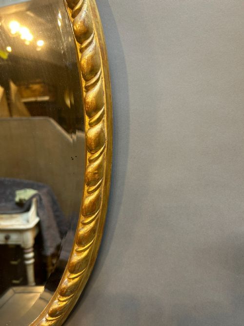 C19TH GILT OVAL WALL MIRROR - ADDITIONAL PHOTO 2