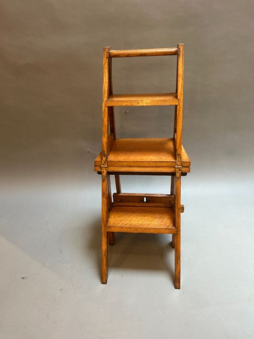 VICTORIAN METAMORPHIC LIBRARY STEPS - ADDITIONAL PHOTO 8