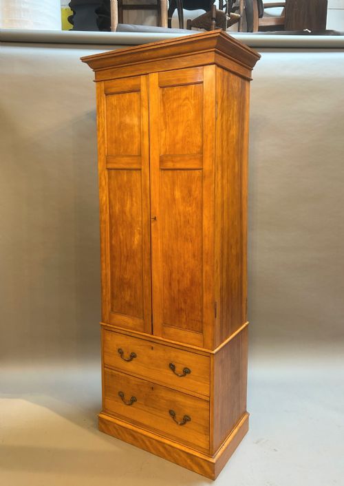 C19th Birch Narrow Wardrobe