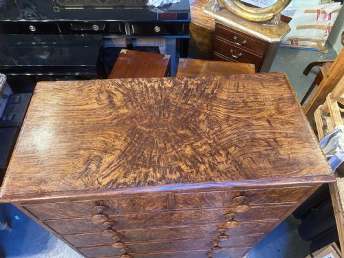 RARE OAK COUNTRY CHEST OF DRAWERS - ADDITIONAL PHOTO 6