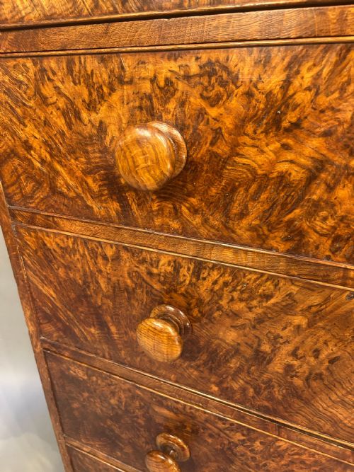 RARE OAK COUNTRY CHEST OF DRAWERS - ADDITIONAL PHOTO 2