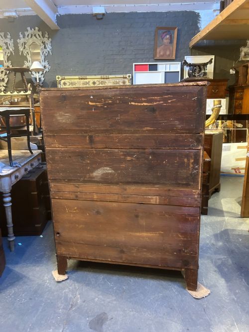 RARE OAK COUNTRY CHEST OF DRAWERS - ADDITIONAL PHOTO 9