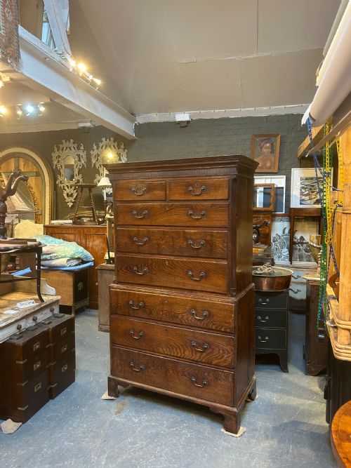 RARE GEORGE 111 TALLBOY CHEST OF DRAWERS - ADDITIONAL PHOTO 2