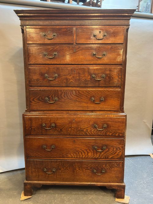 RARE GEORGE 111 TALLBOY CHEST OF DRAWERS - ADDITIONAL PHOTO 13