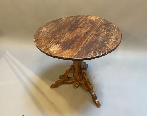C18TH RUSTIC PINE PEDESTAL TABLE - ADDITIONAL PHOTO 12