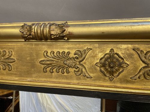 LARGE REGENCY GILT OVERMANTLE MIRROR - ADDITIONAL PHOTO 3