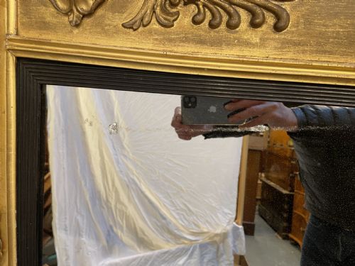 LARGE REGENCY GILT OVERMANTLE MIRROR - ADDITIONAL PHOTO 5