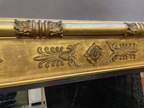 LARGE REGENCY GILT OVERMANTLE MIRROR - ADDITIONAL PHOTO 12