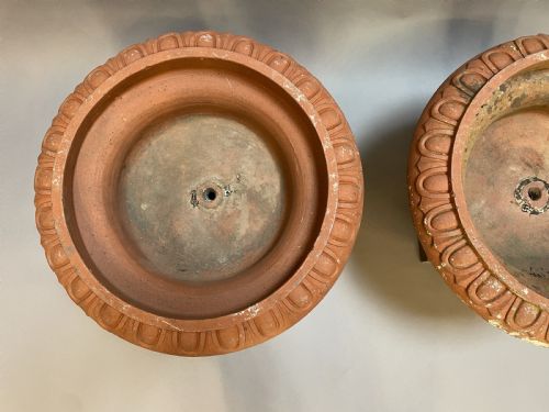 PAIR TERRACOTTA CAMPANA GARDEN URNS - ADDITIONAL PHOTO 4