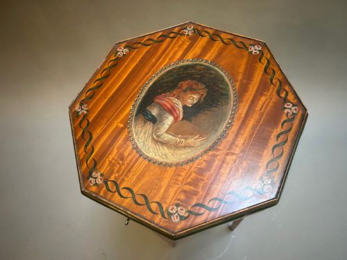 SHERATON REVIVAL PAINTED SIDE TABLE - ADDITIONAL PHOTO 1