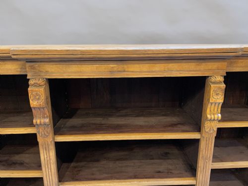 VICTORIAN OAK BREAKFRONT BOOKCASE - ADDITIONAL PHOTO 7