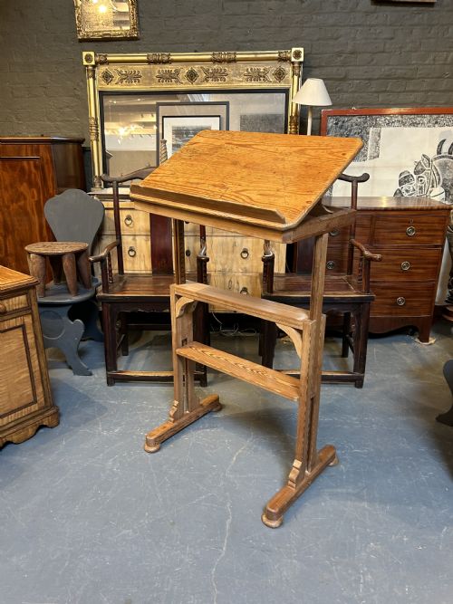 EARLY C20TH PINE LECTERN TABLE - ADDITIONAL PHOTO 4