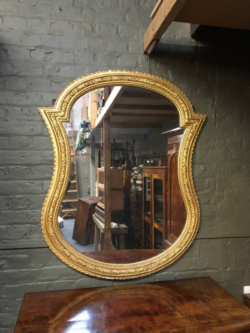 C19TH LARGE GILT MIRROR - ADDITIONAL PHOTO 1