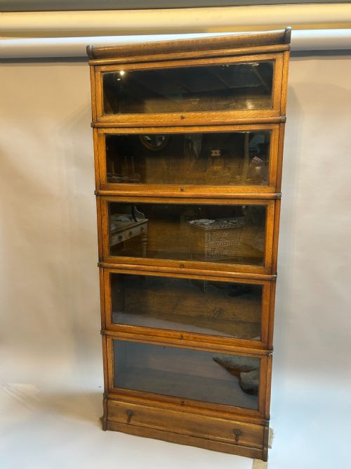 GLOBE WERNICKE OAK STACKING BOOKCASE - ADDITIONAL PHOTO 2