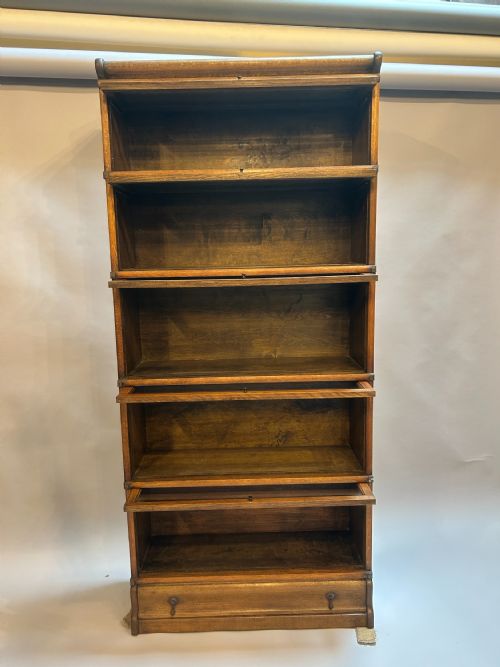 GLOBE WERNICKE OAK STACKING BOOKCASE - ADDITIONAL PHOTO 4