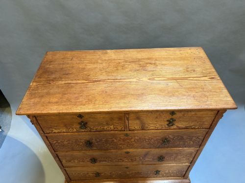 VICTORIAN OREGON PINE CHEST OF DRAWERS - ADDITIONAL PHOTO 3