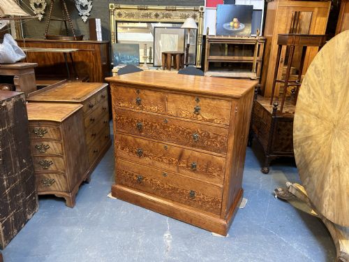 VICTORIAN OREGON PINE CHEST OF DRAWERS - ADDITIONAL PHOTO 8