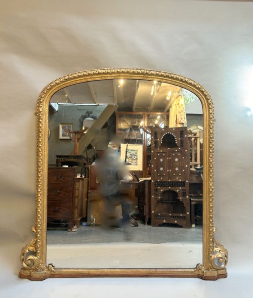 VICTORIAN GILT OVERMANTLE MIRROR - ADDITIONAL PHOTO 1