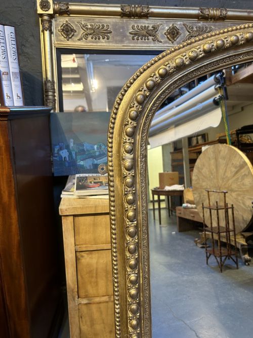 VICTORIAN GILT OVERMANTLE MIRROR - ADDITIONAL PHOTO 3