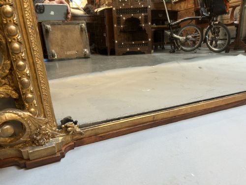VICTORIAN GILT OVERMANTLE MIRROR - ADDITIONAL PHOTO 4
