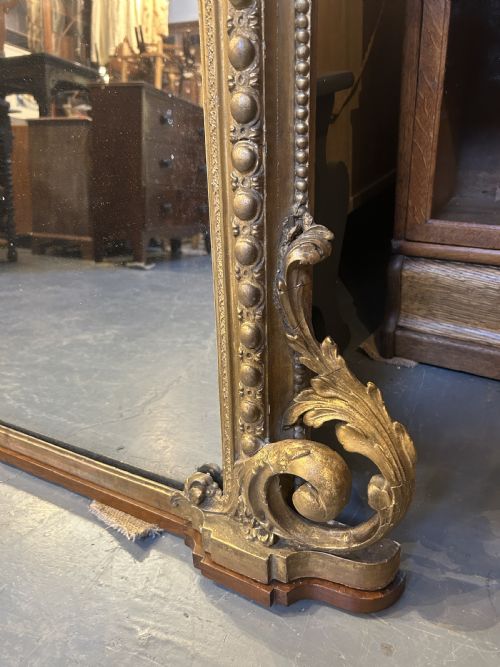 VICTORIAN GILT OVERMANTLE MIRROR - ADDITIONAL PHOTO 5