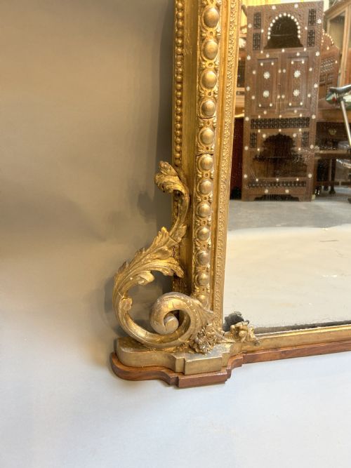VICTORIAN GILT OVERMANTLE MIRROR - ADDITIONAL PHOTO 8