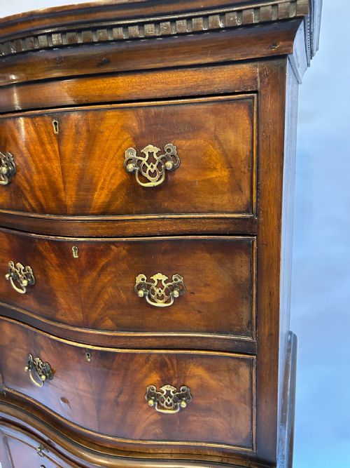 GEORGIAN REVIVAL TALLBOY CHEST OF DRAWERS - ADDITIONAL PHOTO 1