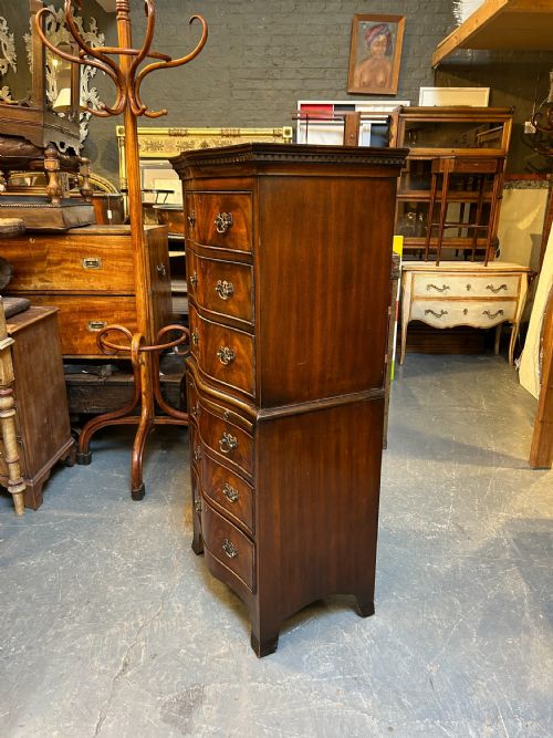 GEORGIAN REVIVAL TALLBOY CHEST OF DRAWERS - ADDITIONAL PHOTO 7