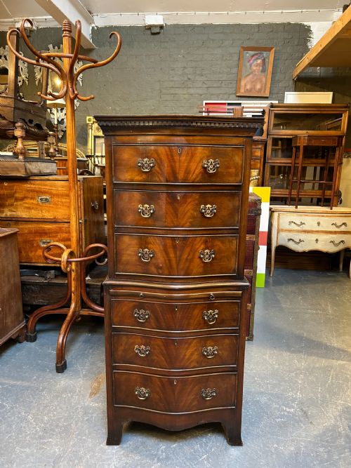 GEORGIAN REVIVAL TALLBOY CHEST OF DRAWERS - ADDITIONAL PHOTO 10