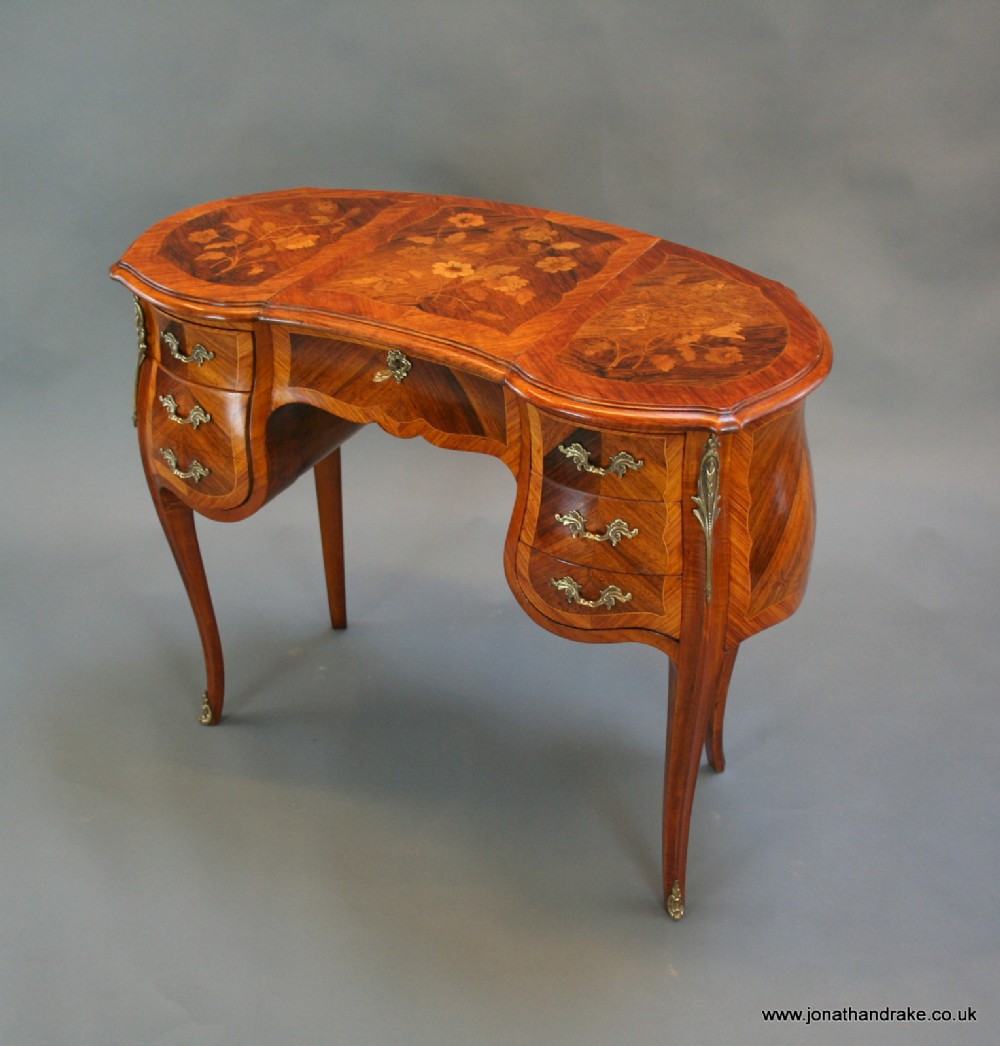 Louis XV style marquetry dressing table