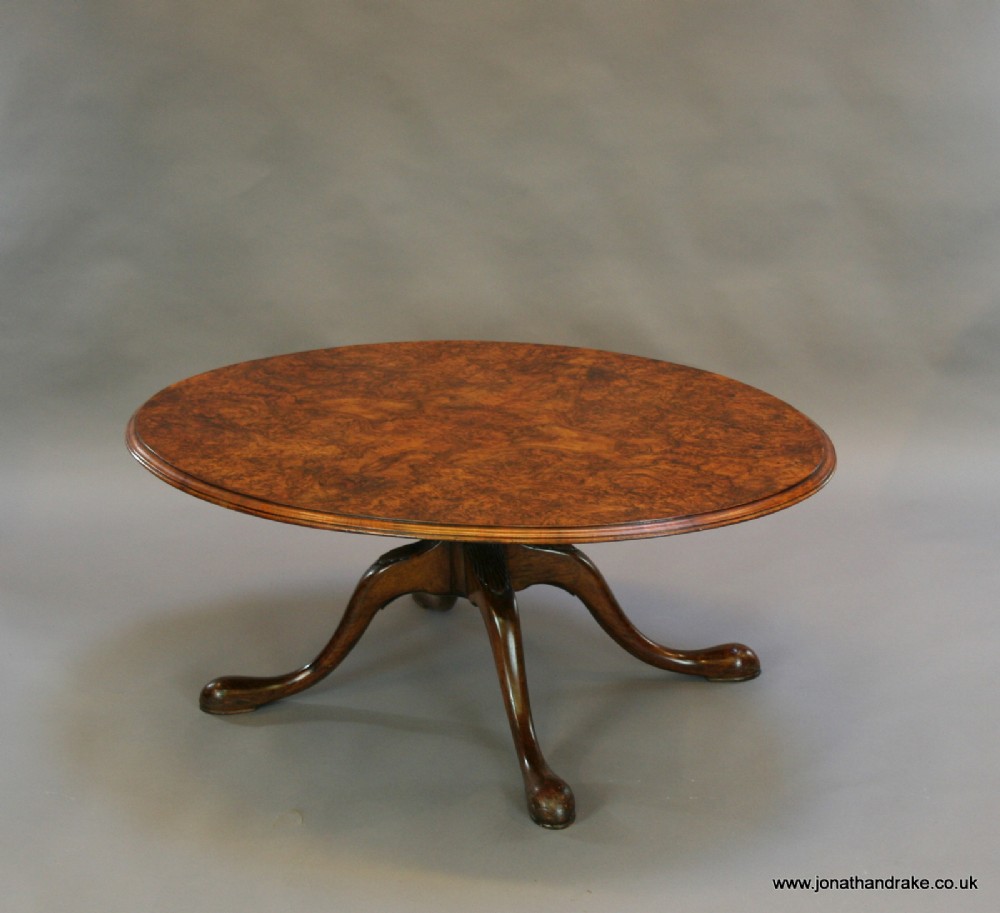 burr-walnut coffee centre table