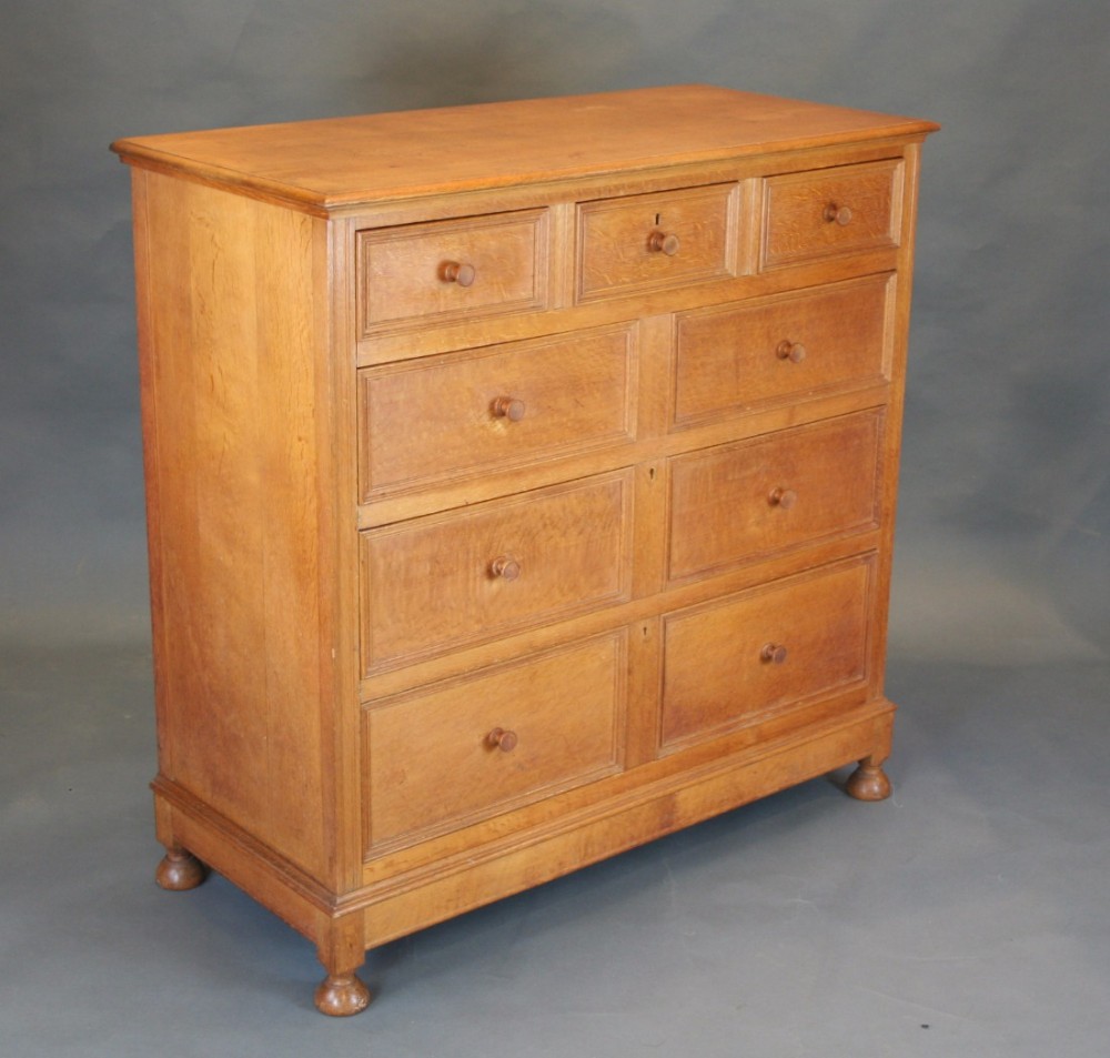 Heals Arts and Crafts Oak Chest Of Drawers