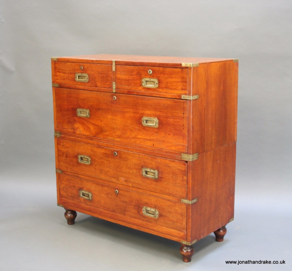 Campaign Chest , C19th brass-bound teak