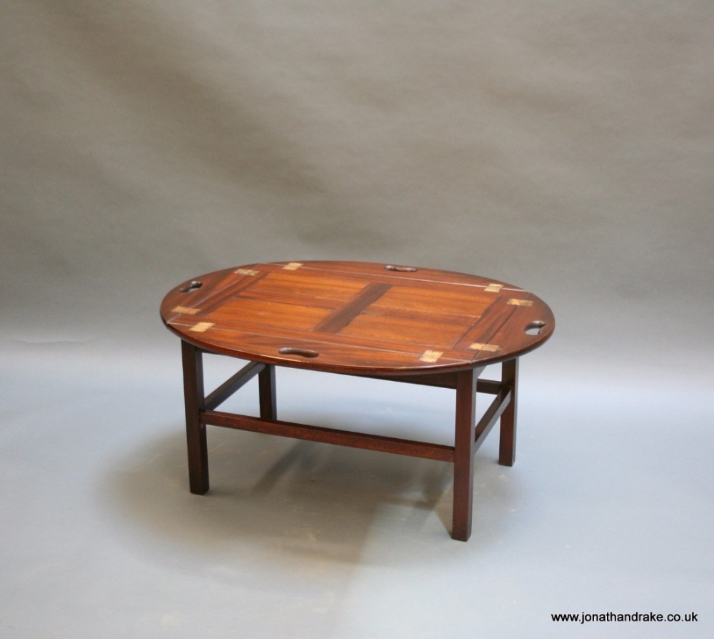 Georgian Revival butlers tray coffee table