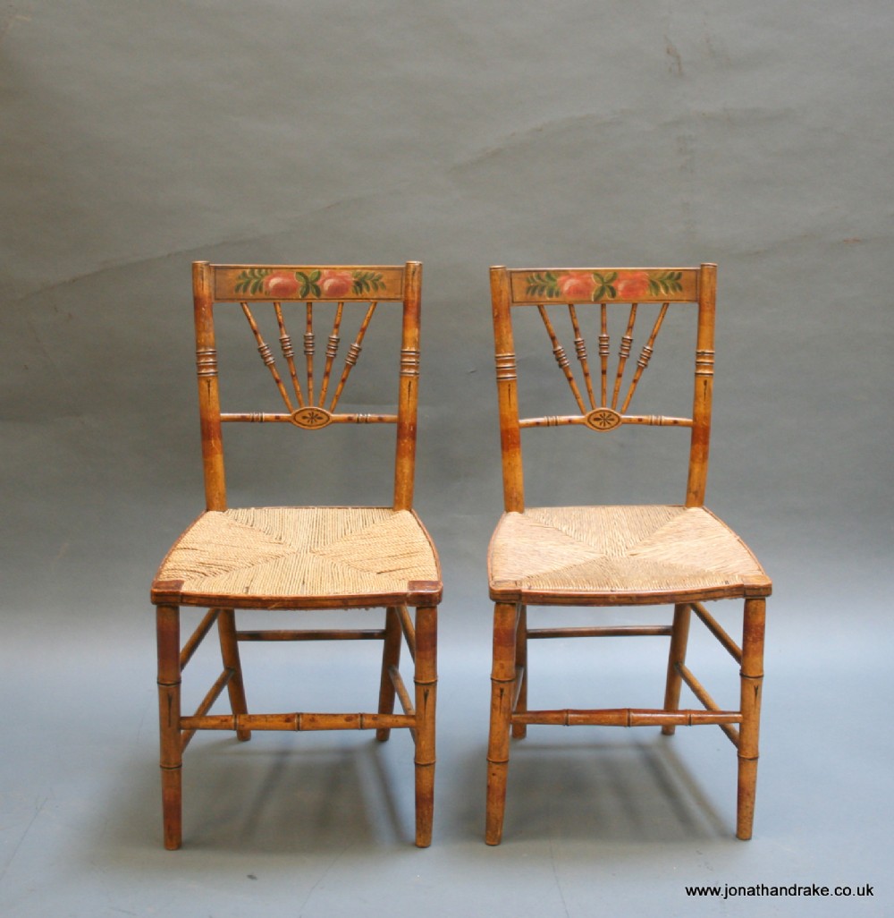 Regency side chairs, pair