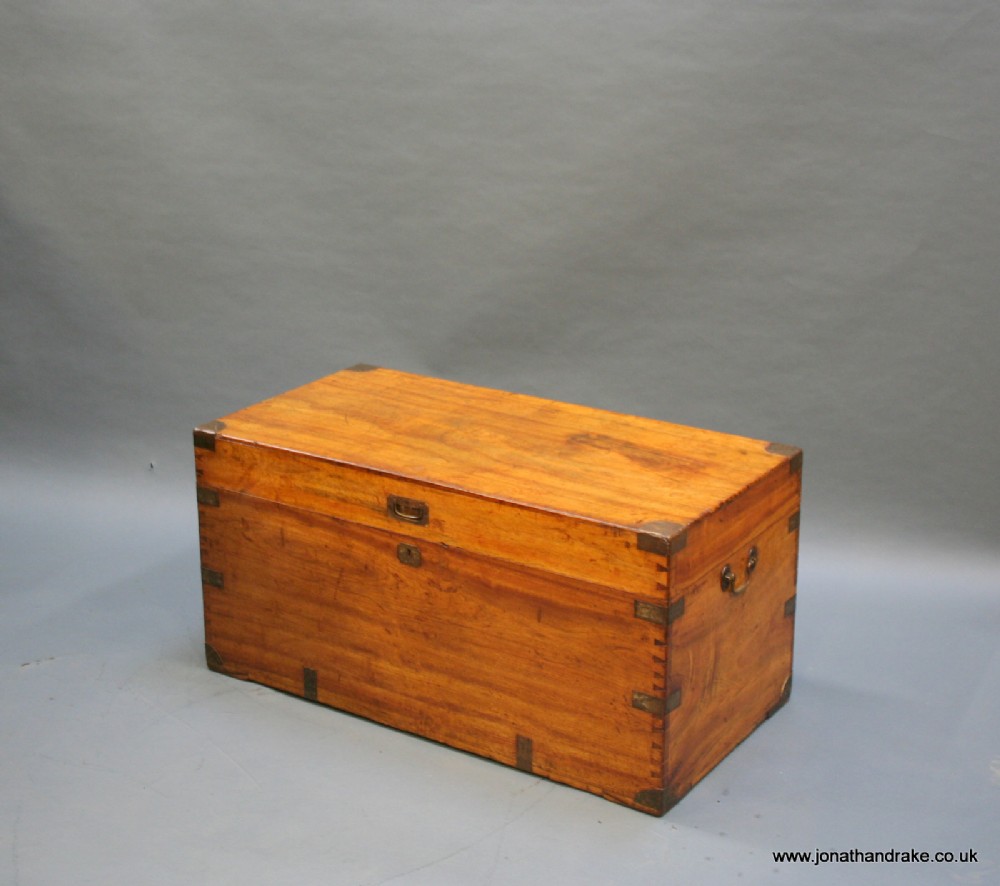 C19th Campaign camphor trunk