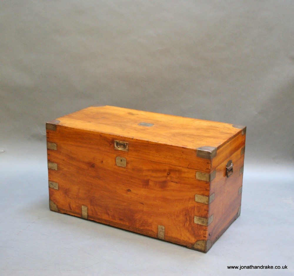 C19th Campaign Camphor Trunk