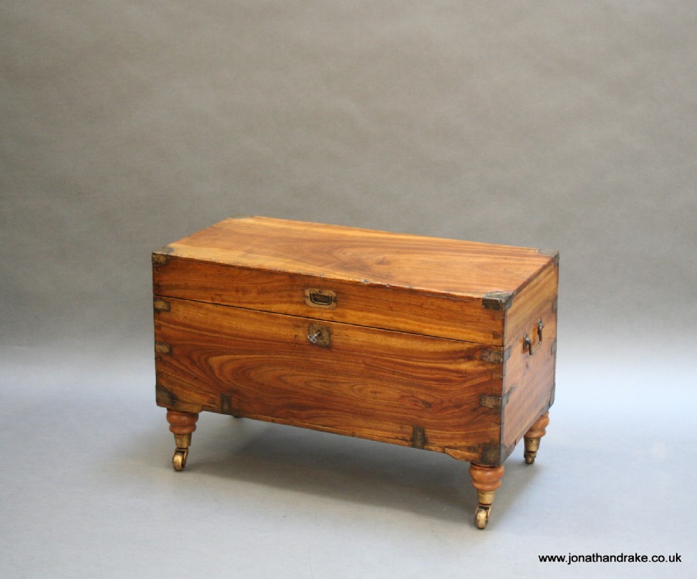 C19th Campaign camphor trunk