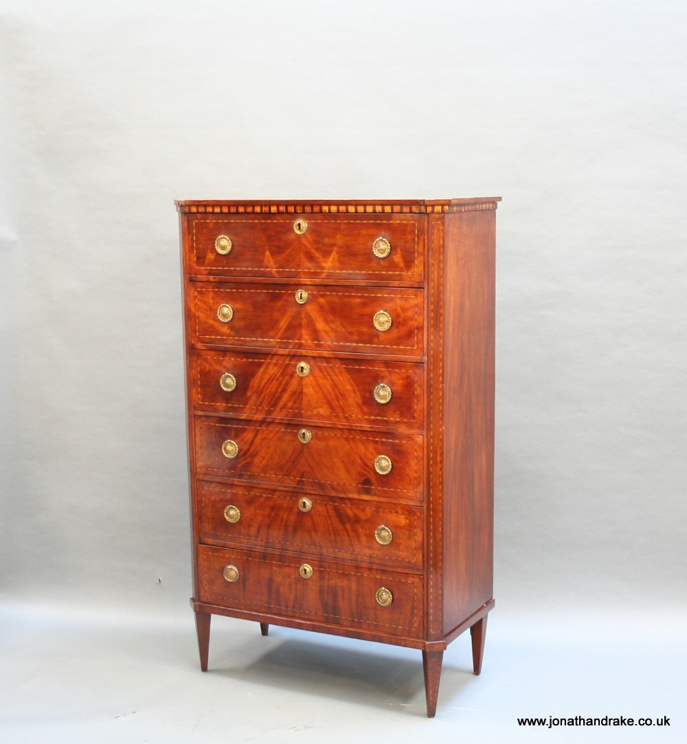 C19th French mahogany commode chest