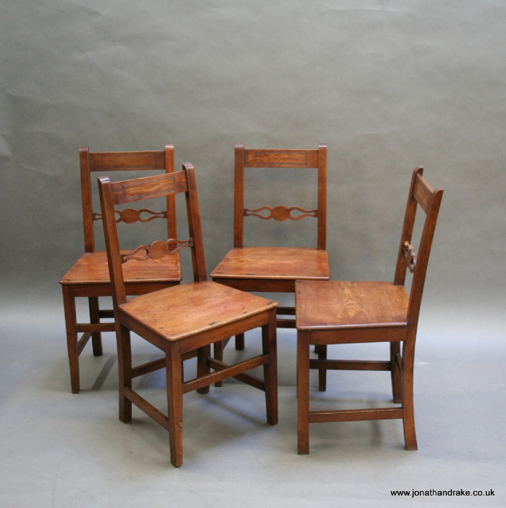 George 111 oak set of chairs