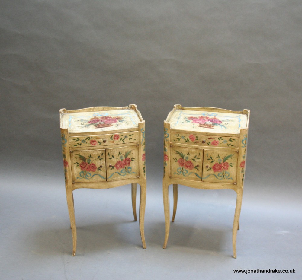 Pair French bedside tables