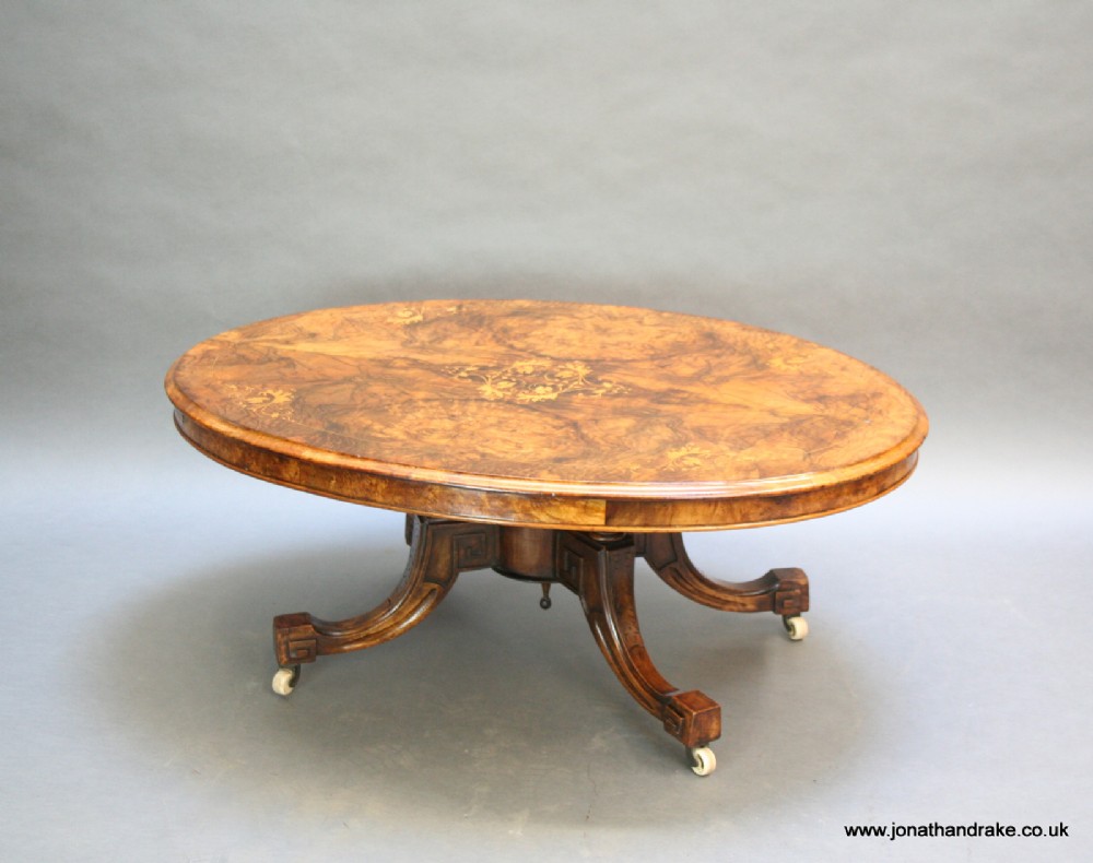 Victorian walnut coffee table