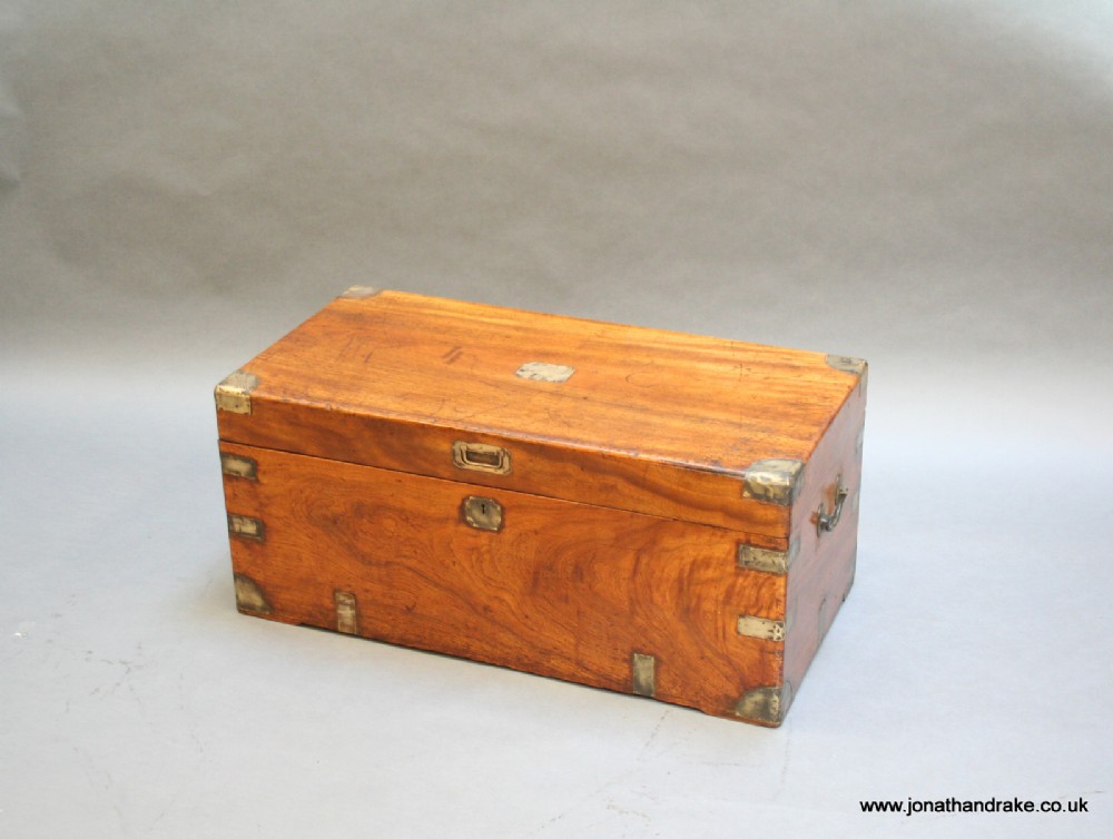 C19th campaign camphor trunk