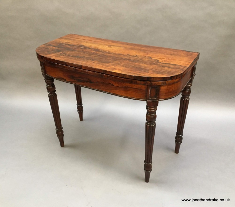 George 1V rosewood card table