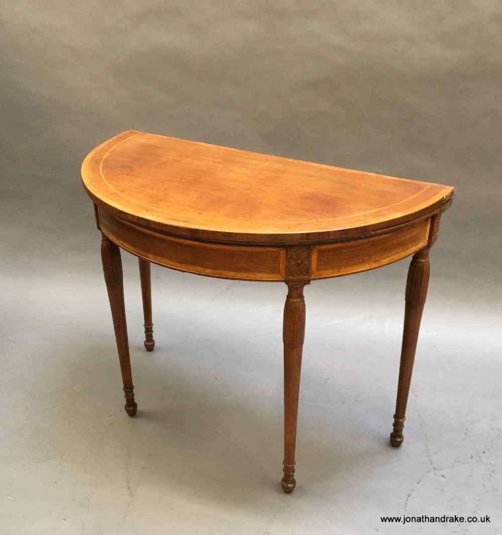 George 111 demi-lune card table