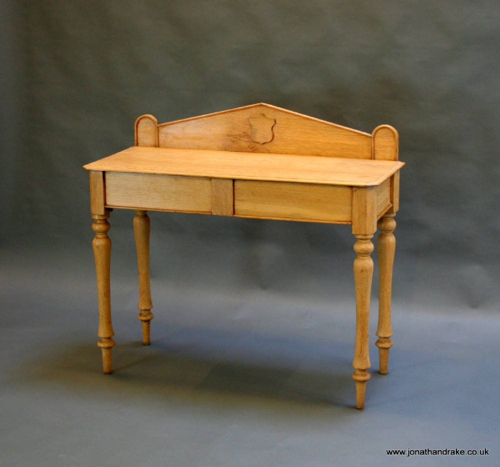 Victorian oak hall side table